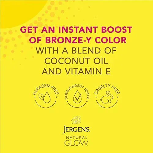 Jergens Natural Glow Instant Tanning Moisturizer Light Bronze 177ml (6 fl oz) | Streak-Free Sunless Tan - view 3