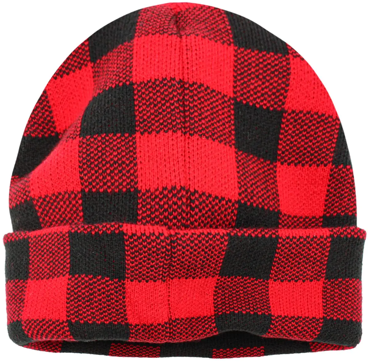 KBETHOS KBW-285 BLK-RED Classic Beanie Hat | Unisex Acrylic Knit for Cold Weather - view 5