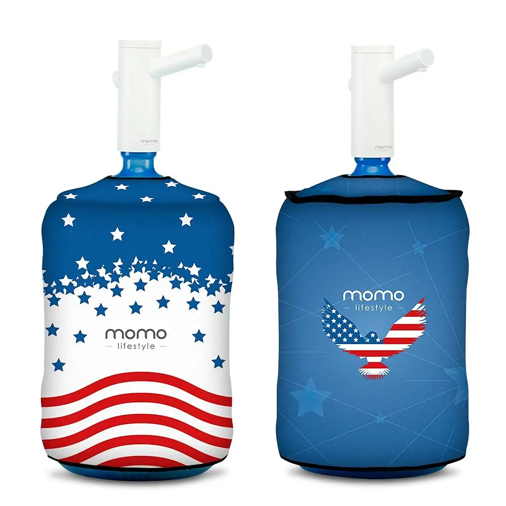 Momo Lifestyle 5 Gallon Water Jug Cover - Insulated Neoprene - Blocks UV Rays - Reversible Double Sided | Stylish & Durable - main product image