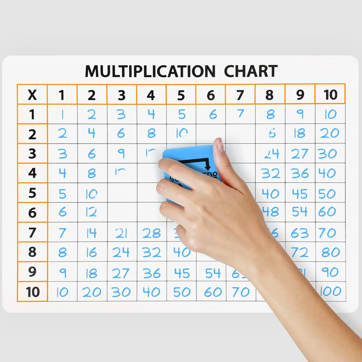 Scribbledo Multiplication Chart Dry Erase Board 9x12 | Double Sided Portable Whiteboard for Grade 3-5 - view 6