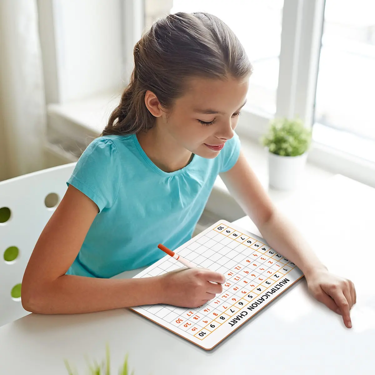 Scribbledo Multiplication Chart Dry Erase Board 9x12 | Double Sided Portable Whiteboard for Grade 3-5 - view 7