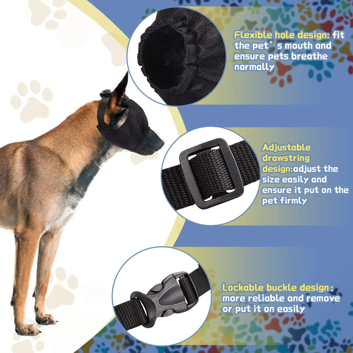 Xuniea Dog Calming Cap Blindfold Shading Large | Anxiety Eye Cover for Grooming & Travel - view 4