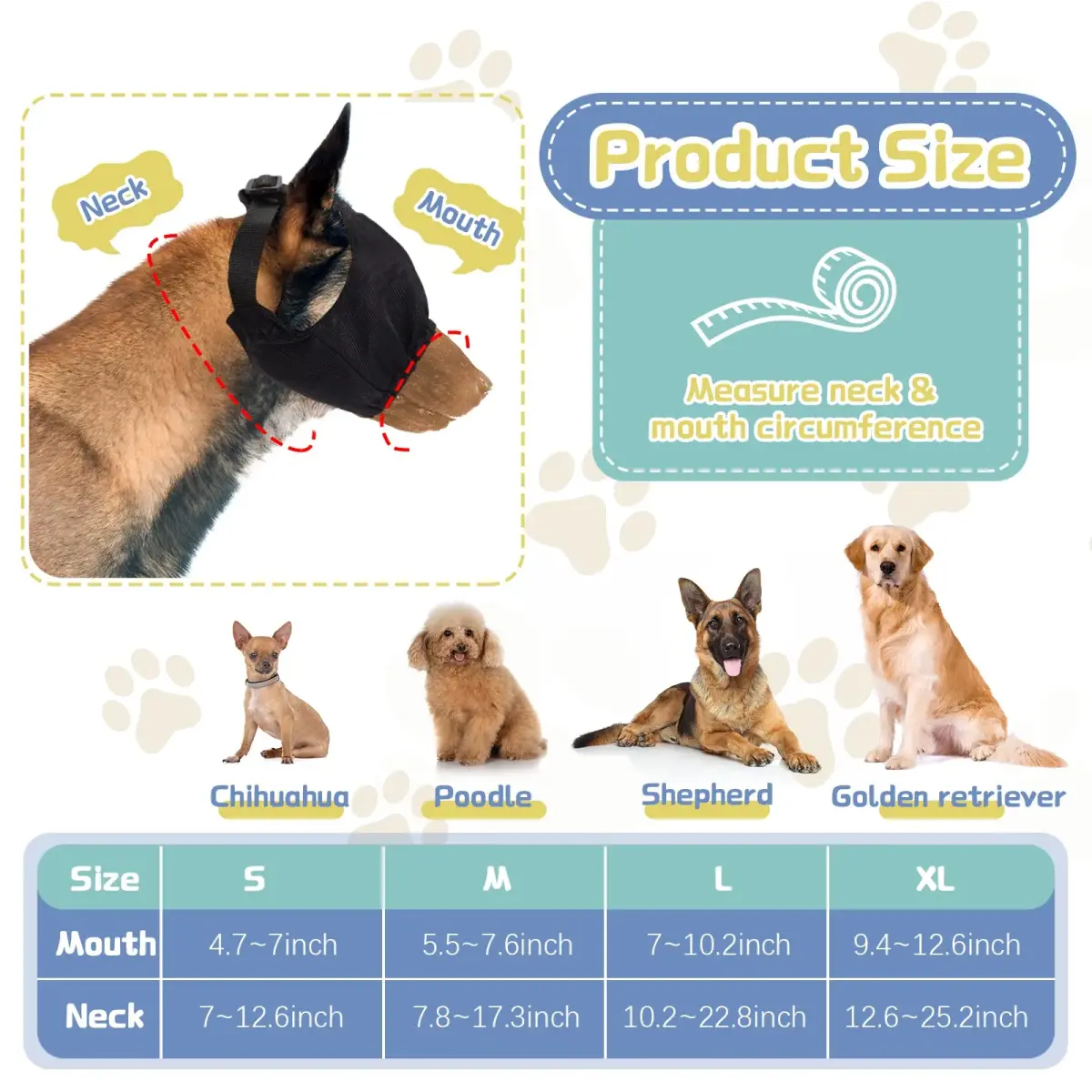 Xuniea Dog Calming Cap Blindfold Shading Large | Anxiety Eye Cover for Grooming & Travel - view 2