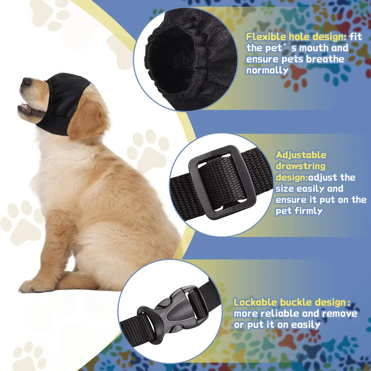 Xuniea Dog Calming Cap Small | Anxiety Eye Cover for Grooming & Thunderstorms - view 3