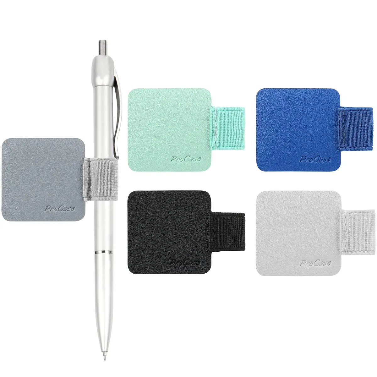 ProCase 5 Pack Pen Loop Holder for Notebooks & Tablet Case | Elastic Pen & Stylus Band Assorted Colors - main product image