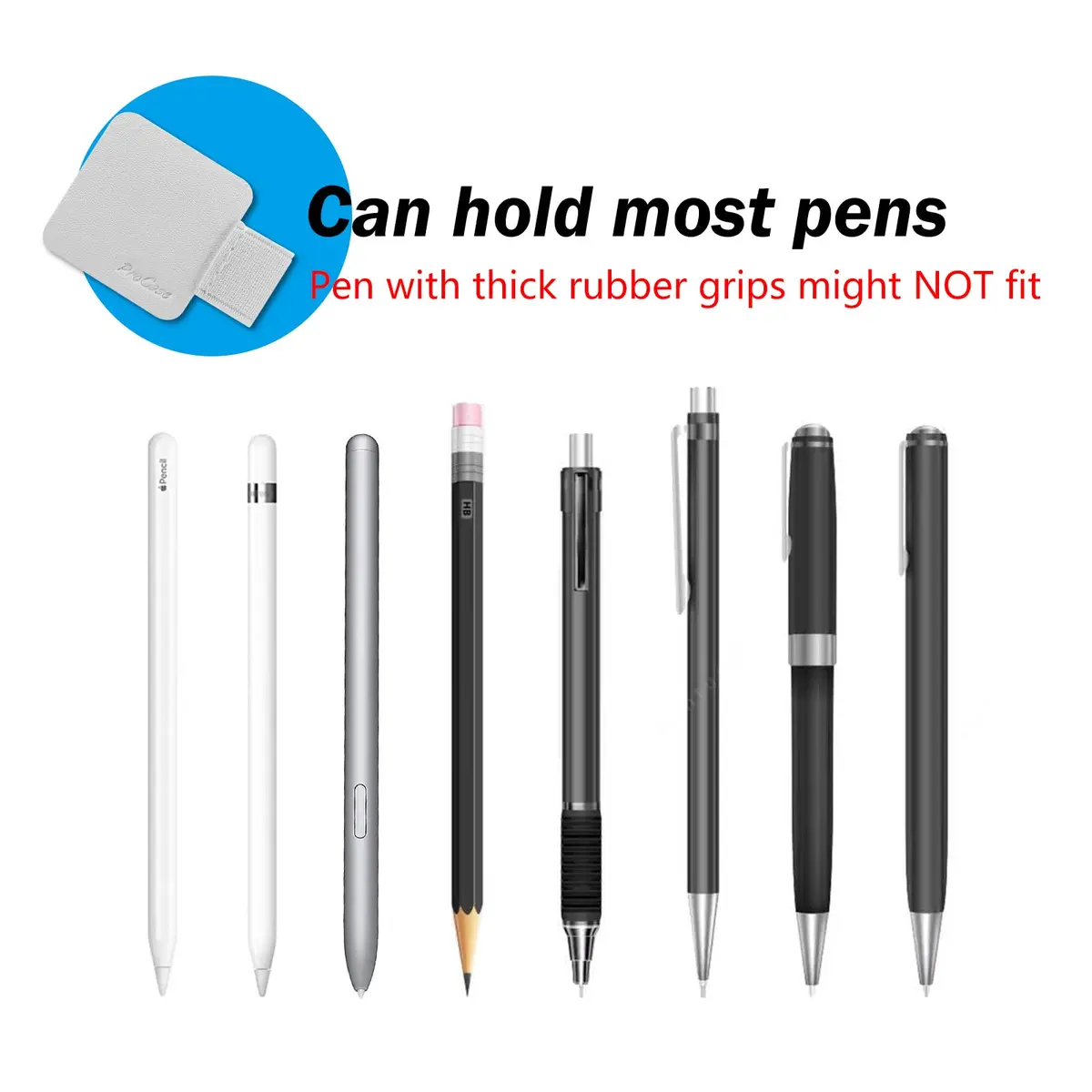 ProCase 5 Pack Pen Loop Holder for Notebooks & Tablet Case | Elastic Pen & Stylus Band Assorted Colors - view 4