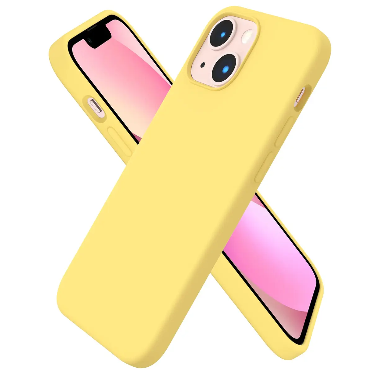 ORNARTO Liquid Silicone Case for iPhone 13 Mini (5.4 inches) | Shock-Absorbent, Smooth Touch, Microfiber Lining - main product image