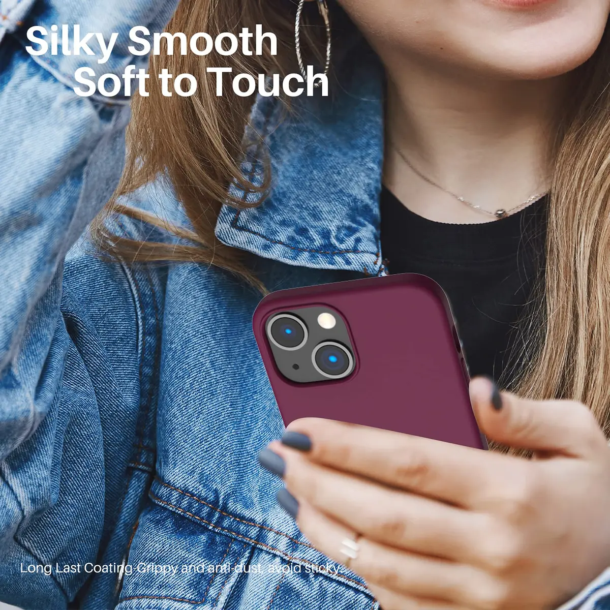 ORNARTO Liquid Silicone Case for iPhone 13 Mini (5.4 inches) | Shock-Absorbent, Smooth Touch, Microfiber Lining - view 6