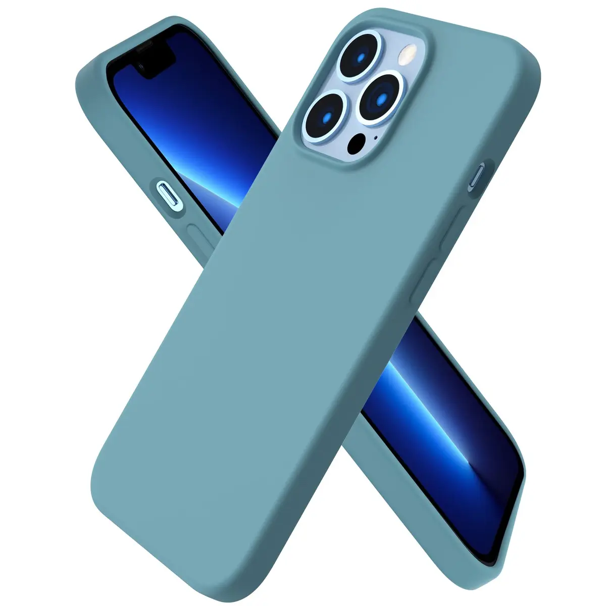 ORNARTO for iPhone 13 Pro Case, Slim Liquid Silicone, Cactus | Shockproof, Dustproof & Easy to Clean - main product image