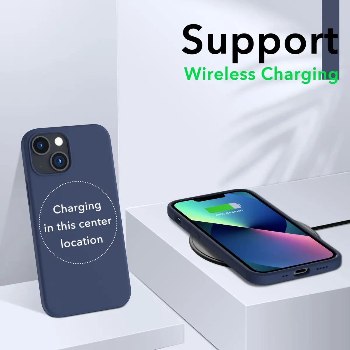 ORNARTO Liquid Silicone Case for iPhone 13 Mini 5.4 inch (13.5 cm) | Soft Gel Rubber with Microfiber Lining - view 5