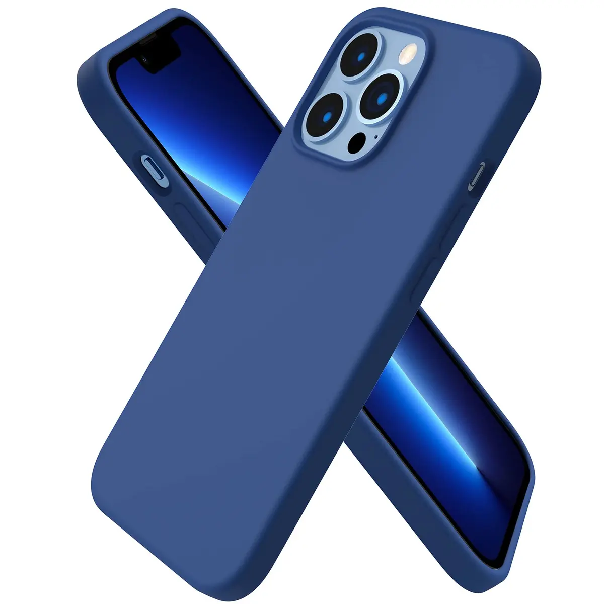 ORNARTO iPhone 13 Pro Case, Slim Liquid Silicone, Royal Blue | Shock-Absorbent & Easy to Clean - main product image