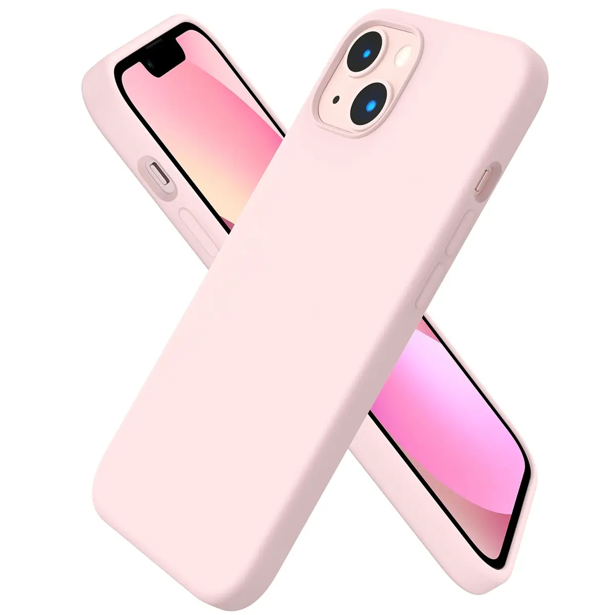 ORNARTO Liquid Silicone Case for iPhone 13 (6.1 inches) | Chalk Pink, SGS/GRS Certified - main product image