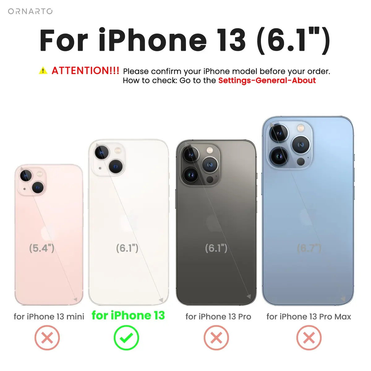 ORNARTO Liquid Silicone Case for iPhone 13, Sand Chalk Pink | Shockproof & Dustproof - view 2