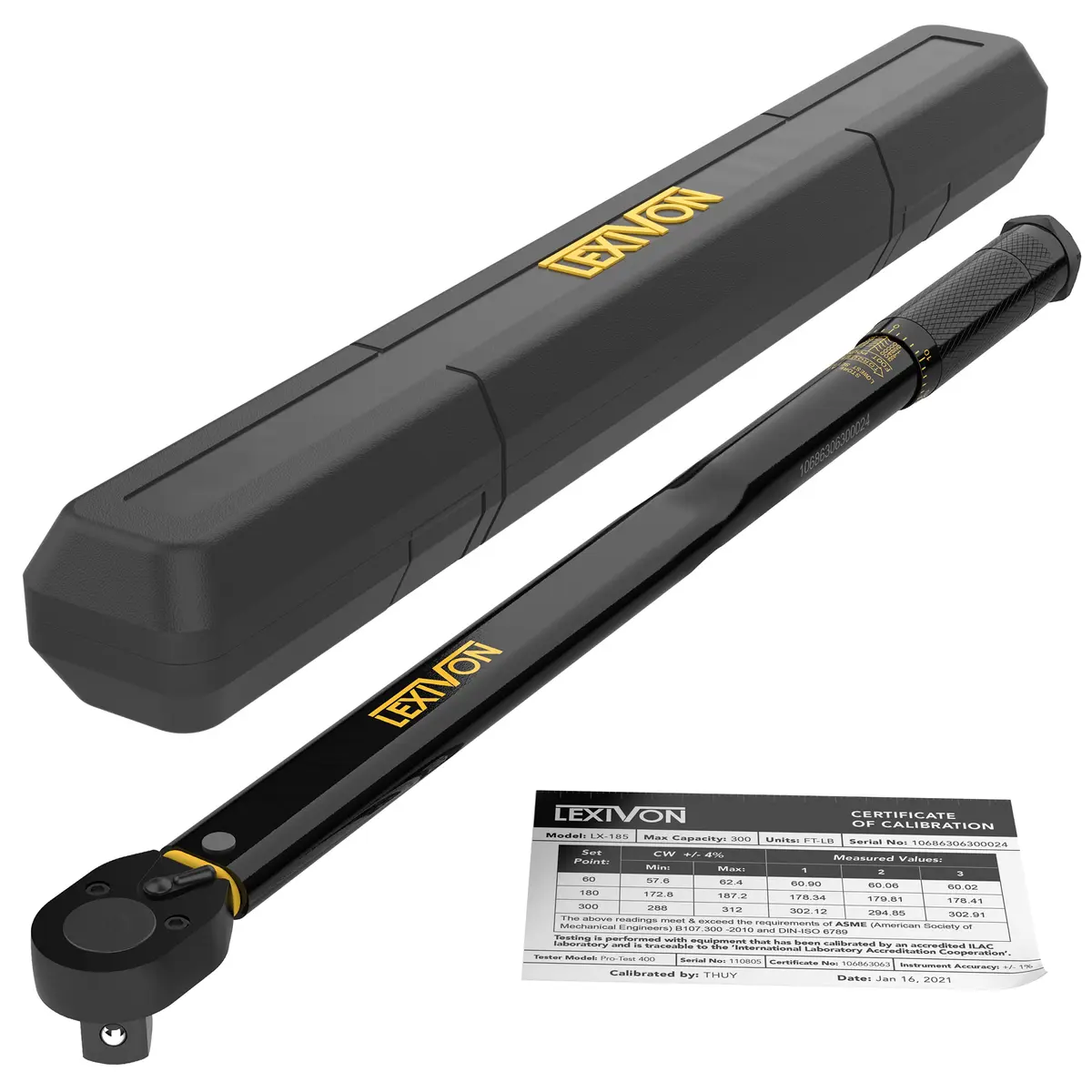 LEXIVON 3/4-Inch Drive Click Torque Wrench 40.7~406.8 Nm | Pre-Calibrated, Durable, Precision Tool - main product image