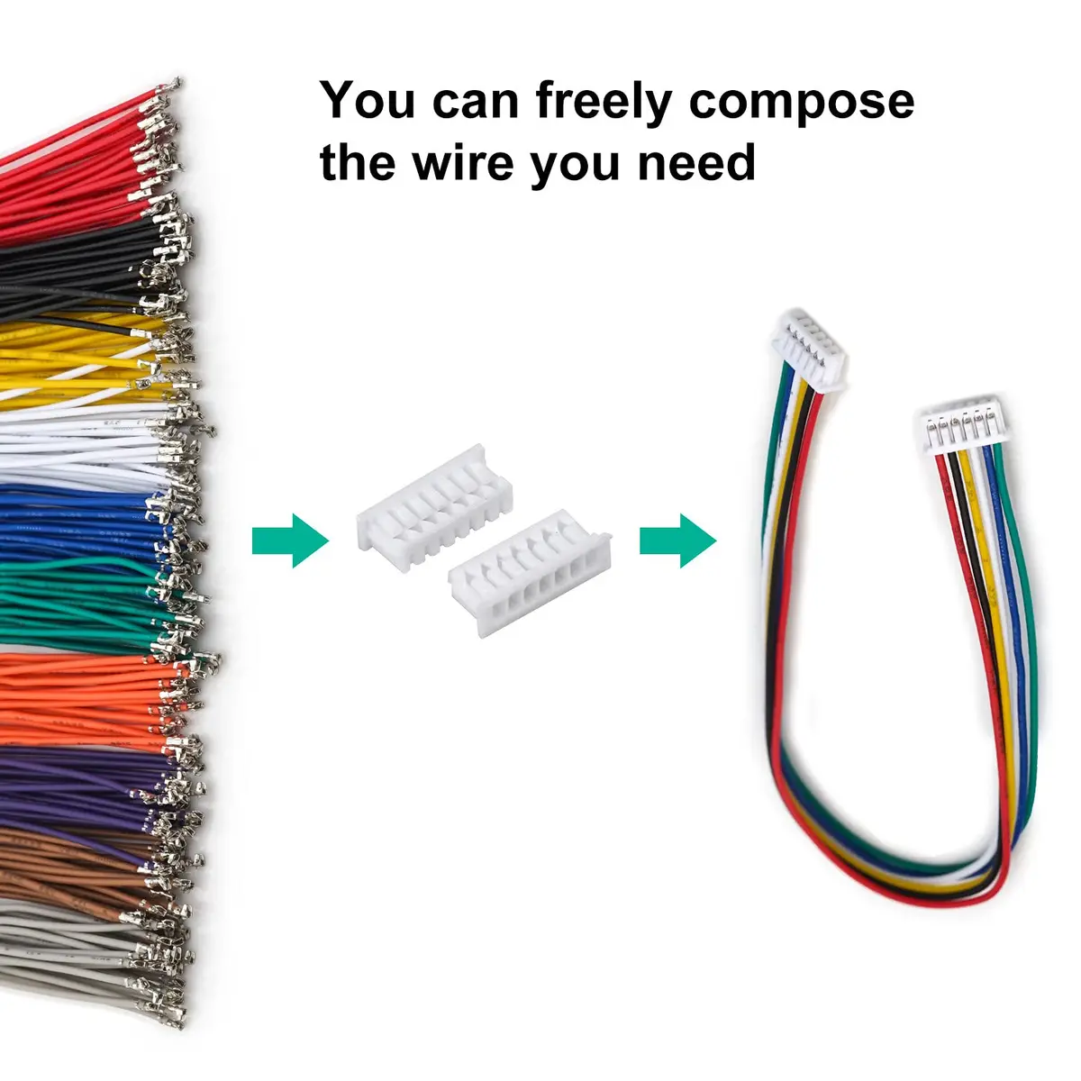 Keszoox MX 1.25mm Connector Kit with 28AWG Pre-Crimped Cables (200pcs, 150mm) | Molex PicoBlade Compatible for Pixhawk Drones - view 8