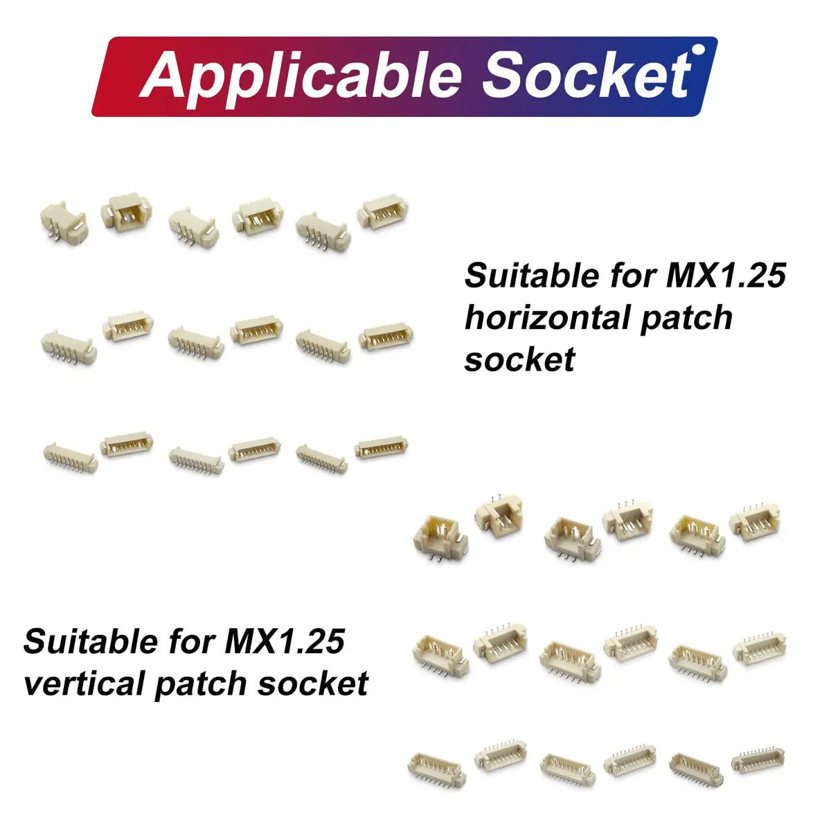 Keszoox MX 1.25mm Connector Kit with 28AWG Pre-Crimped Cables (200pcs, 150mm) | Molex PicoBlade Compatible for Pixhawk Drones - view 4