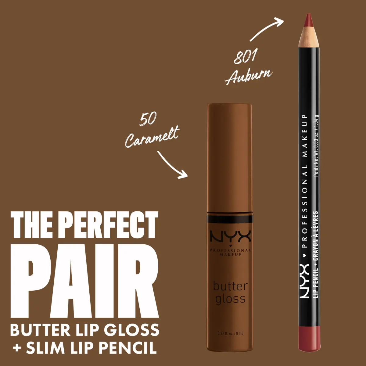 NYX PROFESSIONAL MAKEUP Butter Gloss in Brown Sugar - Caramelt Medium Brown, Vegan & Non-Sticky Shine (7.65 ml / 0.27 Fl Oz) - view 4