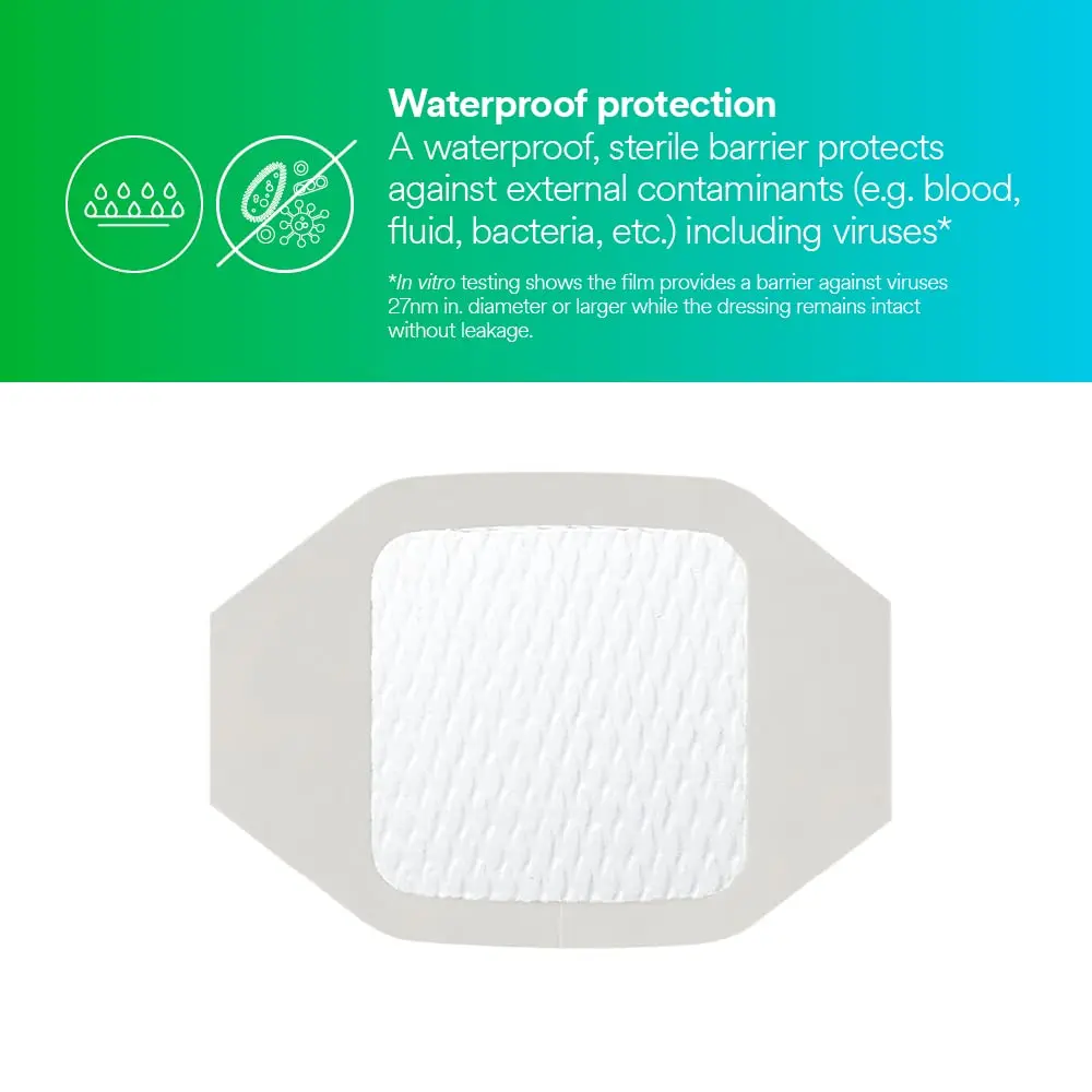 Tegaderm Diamond Pattern Film Dressing 1-3/4 in x 1-3/4 in | Waterproof, Breathable, Sterile - view 2