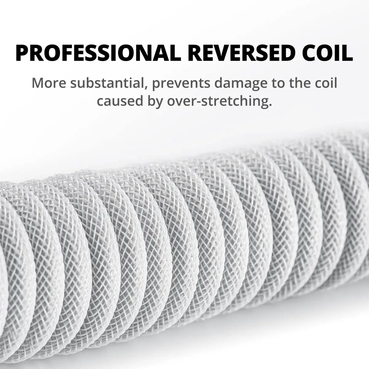 GUNMJO Pro Custom Coiled USB-C Cable 1.5m (5ft) | Double-Sleeved Mechanical Keyboard Cable with Metal Aviator - view 2