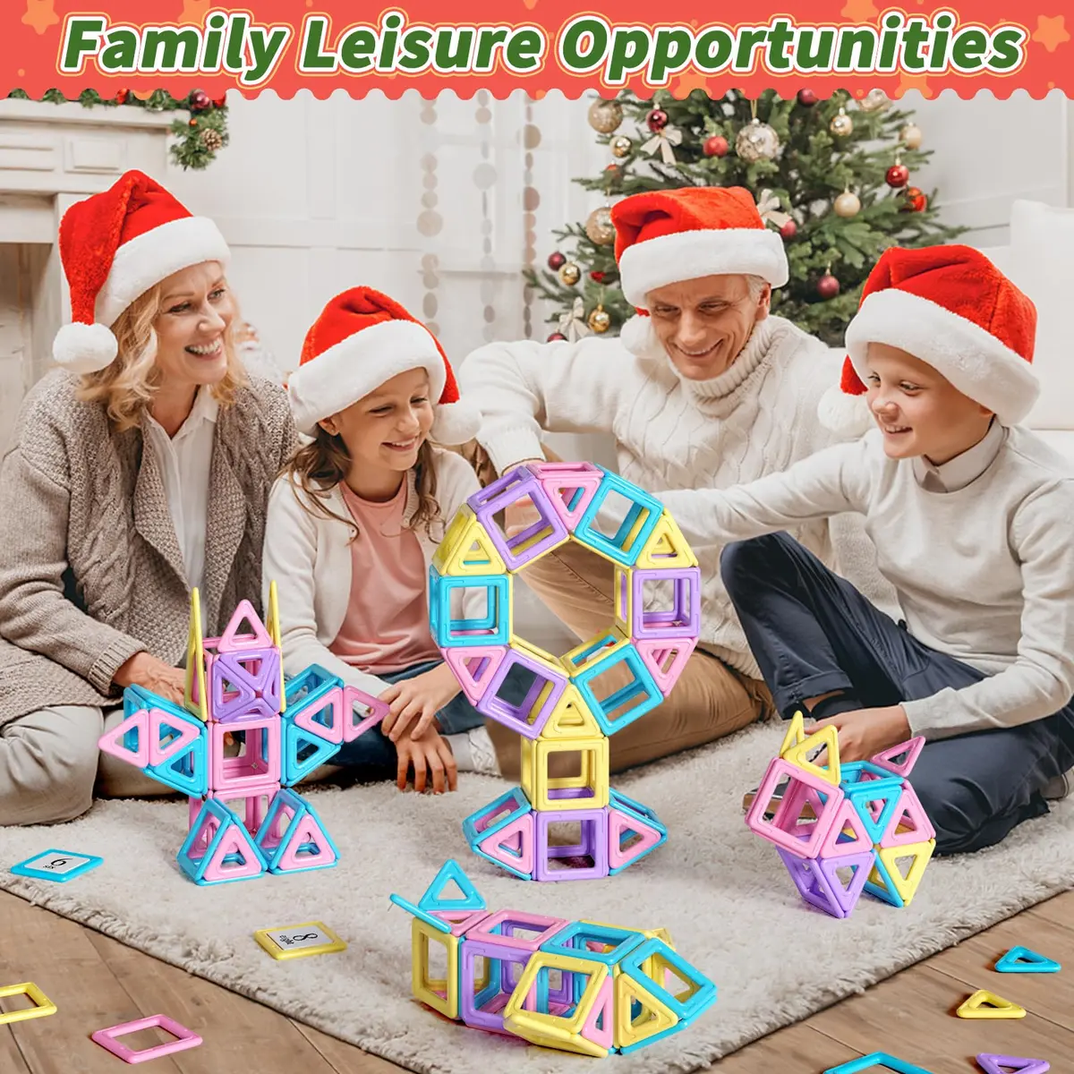 Rurvale Magnetic Building Blocks 44pcs | STEM Montessori Toy for Girls & Boys Age 3-8 - view 7