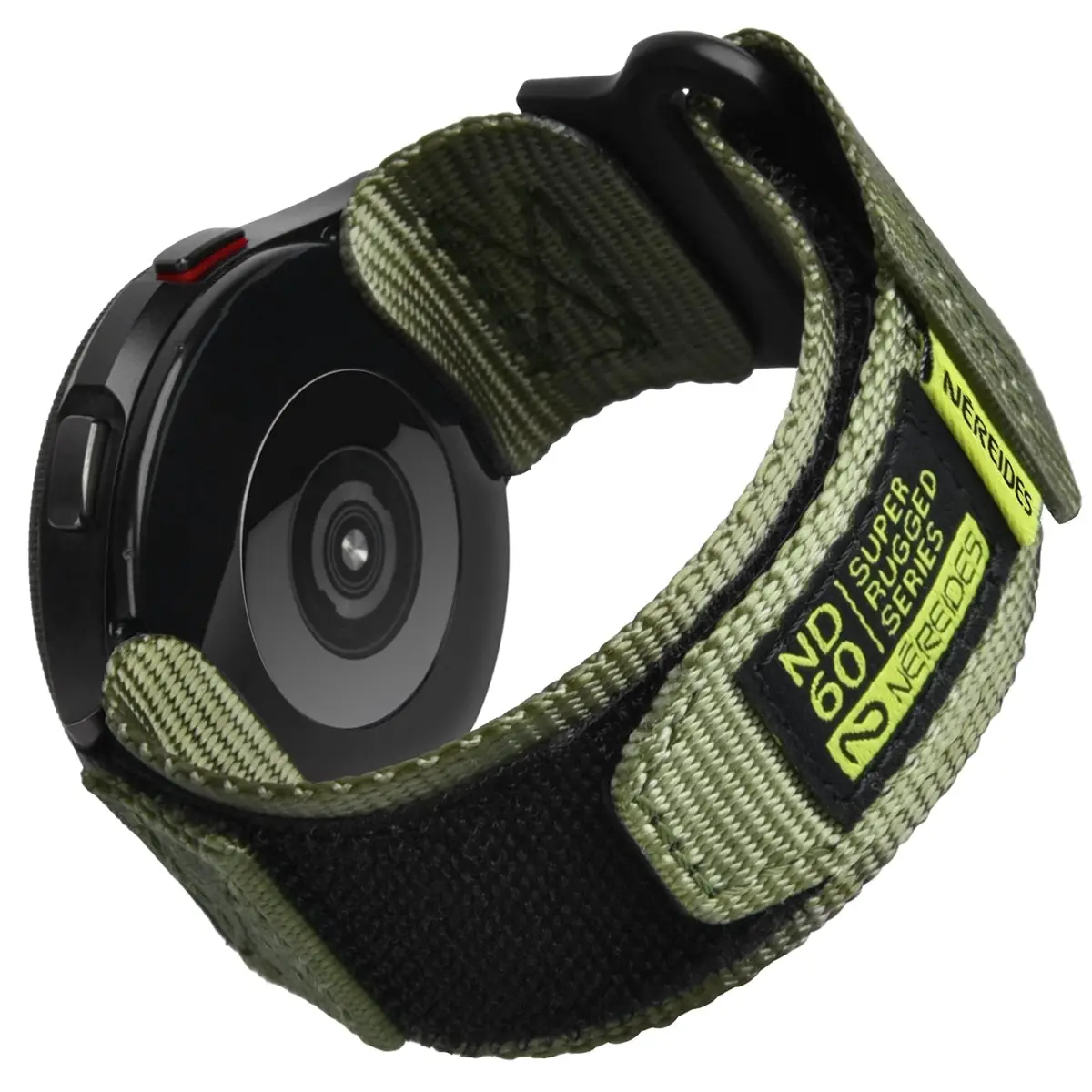 Nereides Nylon Watch Band Compatible with Samsung Galaxy Watch 7/6/5/4 40mm 44mm, 20mm Sport Strap (Army Green, L) - main product image