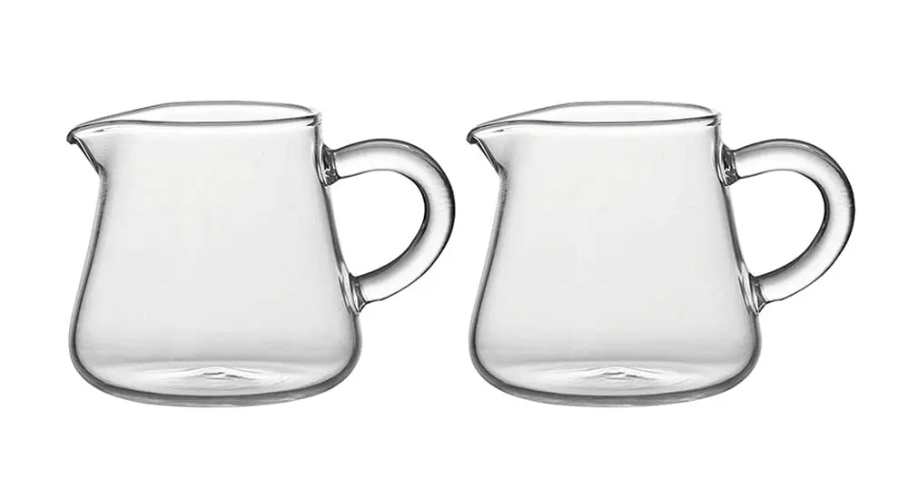 Mozacona Glass Creamer Pitcher 70ml (2.37 Fl Oz) | Set of 2 for Serving Milk & Sauces - main product image