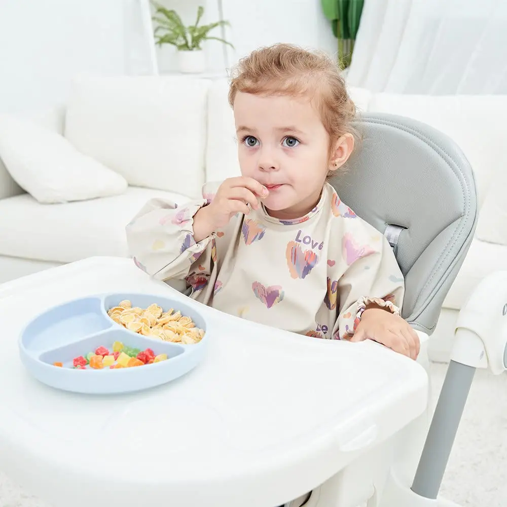 GZMM Waterproof Baby Bibs Long Sleeve Feeding Bib with Food Catcher | Easy Clean & Washable for Toddler 12-24 months - view 4