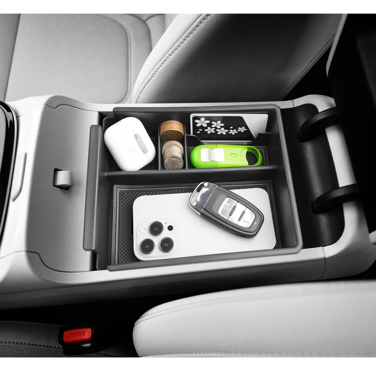 ZCLINKO Hyundai Tucson Center Console Organizer Armrest Storage Box | Custom Fit for 2022-2026 NX4 Models - main product image