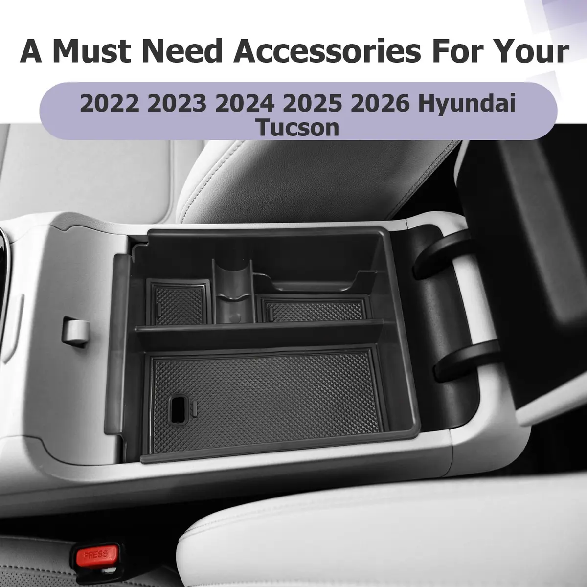 ZCLINKO Hyundai Tucson Center Console Organizer Armrest Storage Box | Custom Fit for 2022-2026 NX4 Models - view 9