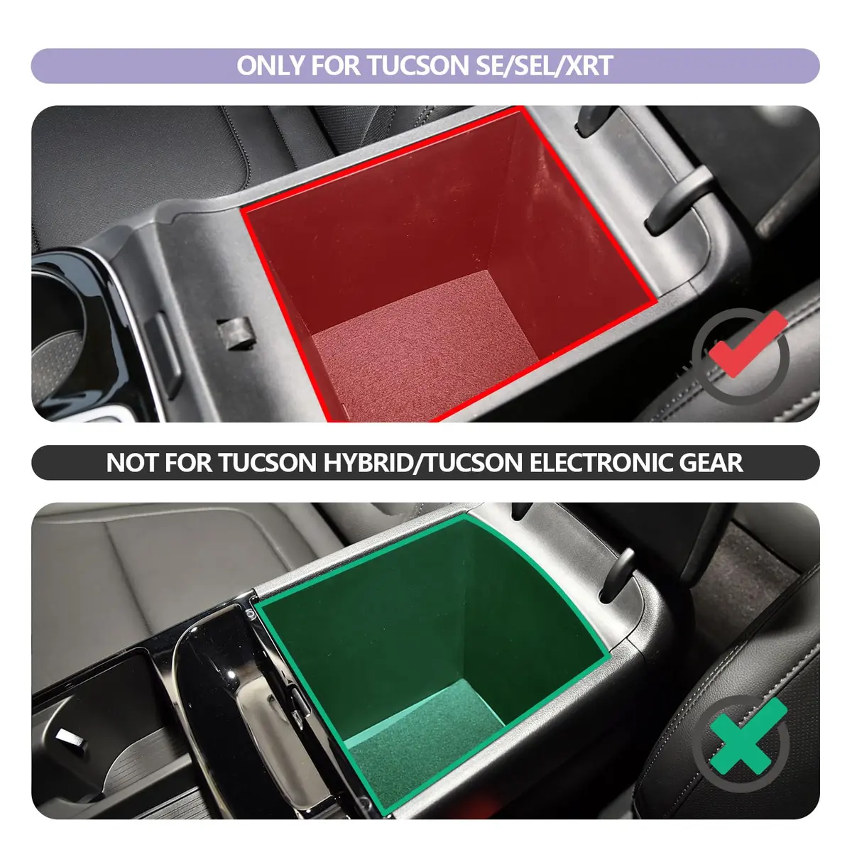 ZCLINKO Hyundai Tucson Center Console Organizer Armrest Storage Box | Custom Fit for 2022-2026 NX4 Models - view 3