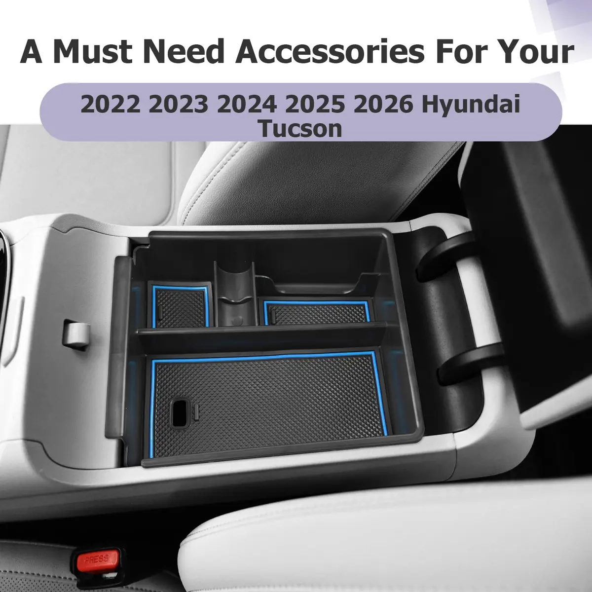 ZCLINKO Hyundai Tucson Center Console Organizer 2022-2026 | Blue - view 9