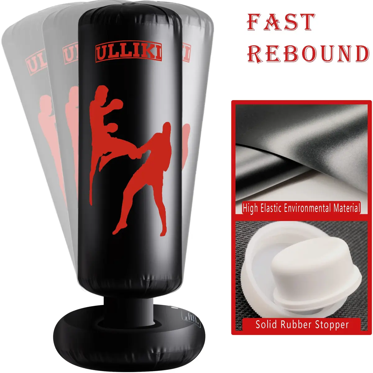 ULLIKI Freestanding Punching Bag for Adults 63" | Stress Relief & Family Fun - view 5
