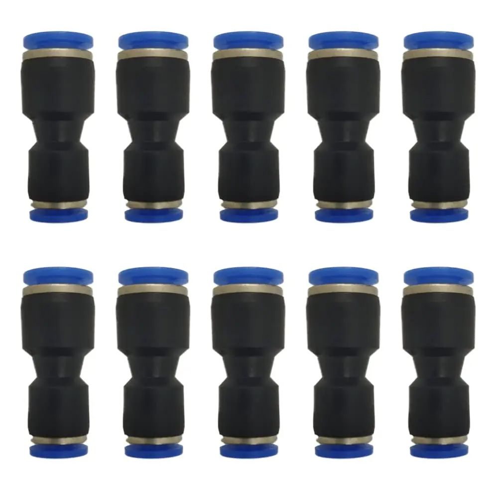 ROZESAZZ Pneumatic Quick Connector 1/4" OD x 5/32" OD Straight Reducer Union (Pack of 10) | Connects Different Tube Sizes - main product image