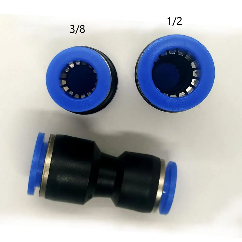 ROZESAZZ Pneumatic Quick Connector Straight Reducer Union 12.7mm (1/2") OD x 9.52mm (3/8") OD Tube, Pack of 5 | Connects Different Size Tubes - view 2