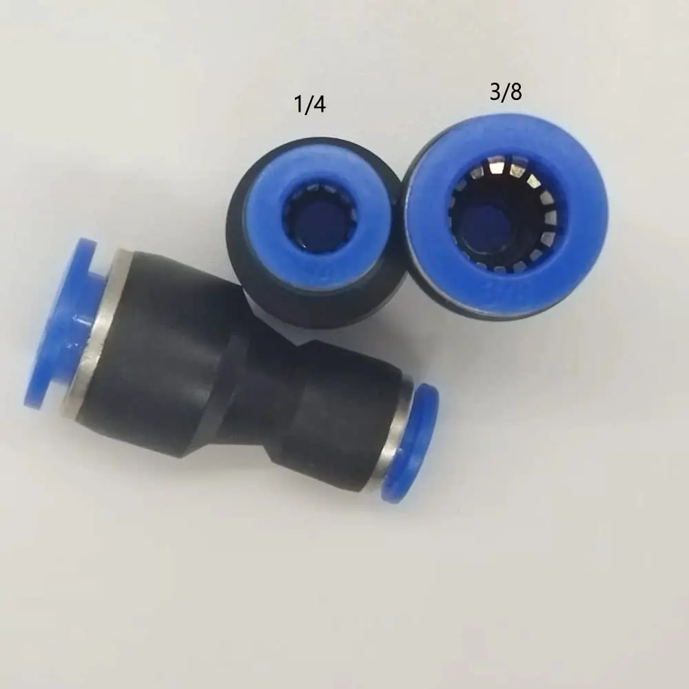 ROZESAZZ Pneumatic Quick Connector 3/8" OD x 1/4" OD Reducer Union (Pack of 10) | Connects Different Size Tubes Easily - view 2