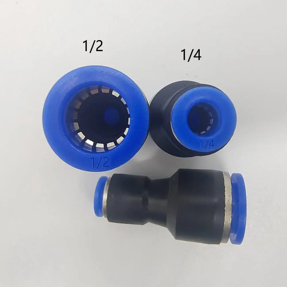 ROZESAZZ 1/2" OD x 1/4" OD Pneumatic Quick Connector Push to Connect Fittings Pack of 5 | Straight Reducer Union - view 2