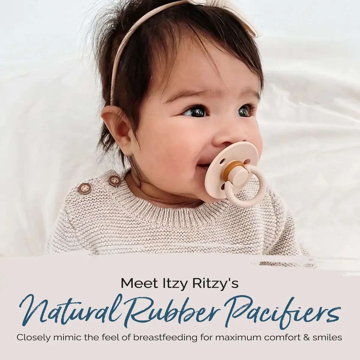 Itzy Ritzy Natural Rubber Pacifiers for 0–6 Mos | BPA-Free, Cherry-Shaped Nipple, Large Air Holes, Set of 2 - view 2
