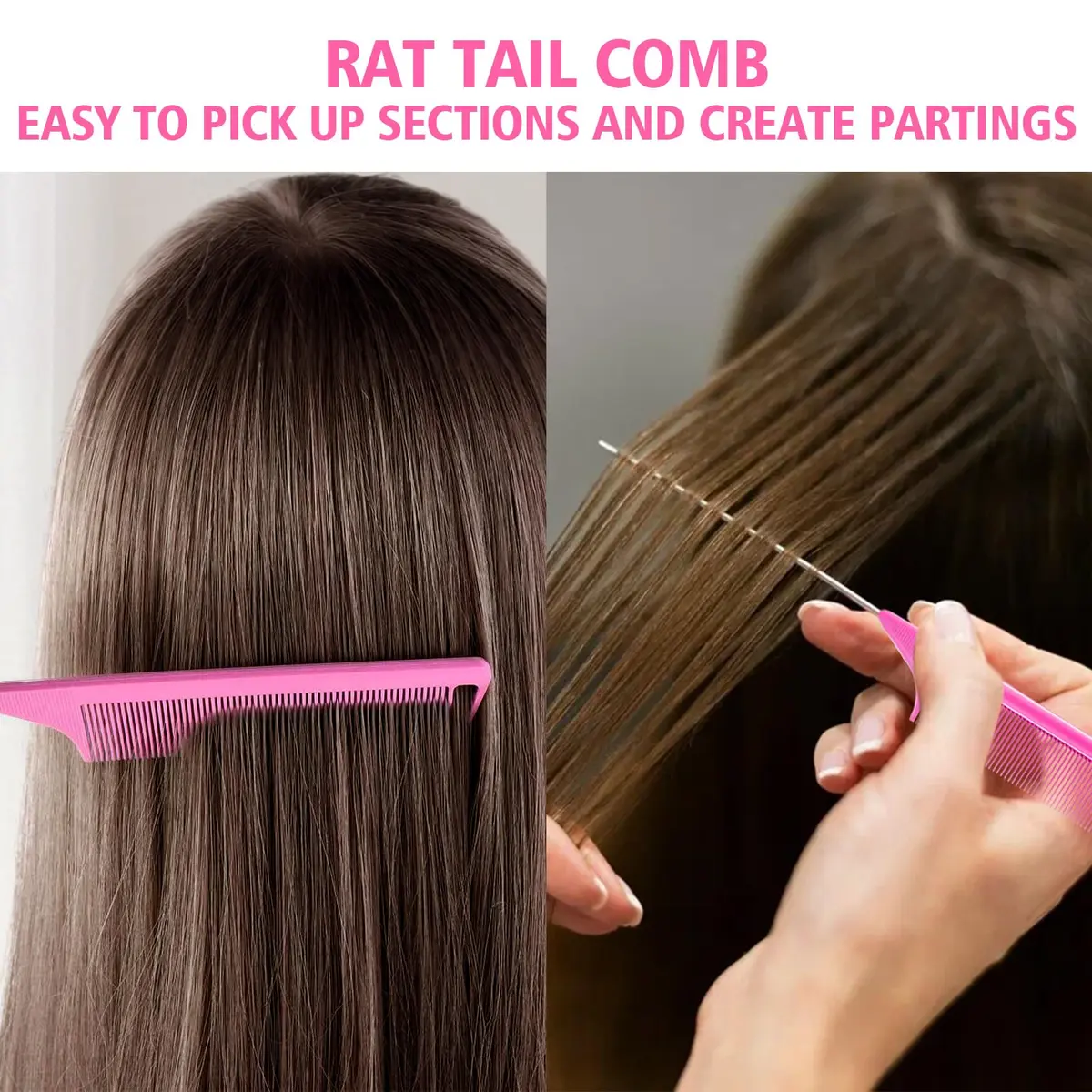 Goiple Pink Hair Styling Comb Set 3 Pieces | Detangling & Edge Brush for Women - view 5