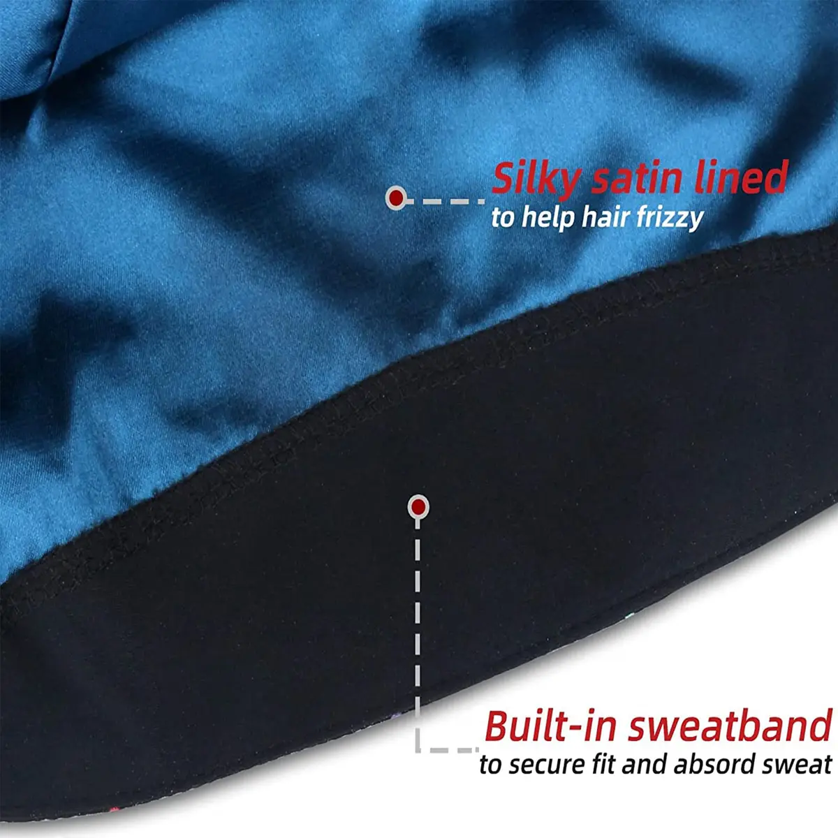 ABAMERICA Scrub Caps for Women Surgical Caps Nurse Hat Functional Ponytail Holder for Long Hair Satin-Lined | Breathable, Adjustable Fit, Sweat-Absorbent - view 4