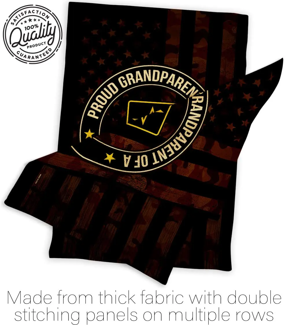 US MILITARY Proud Grandparent Army Burlap Garden Flag-Set Wall Hanger 13" x 18.5" | Double-Sided, Made In USA - view 7