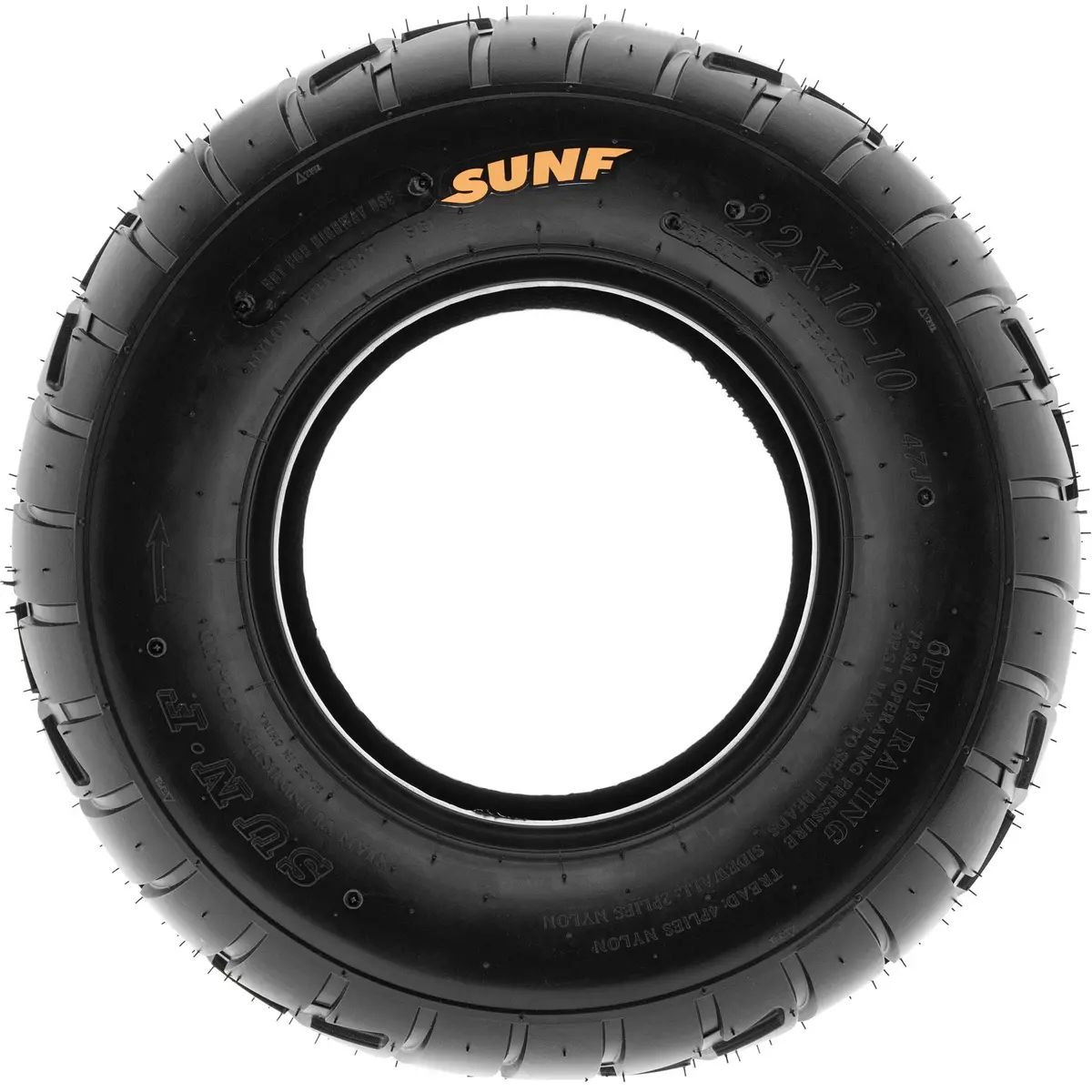 SUNF A021 22x10-12 Replacement ATV UTV Dirt Track & Flat Track Tire | 6 PR Tubeless, 17 lbs - view 4
