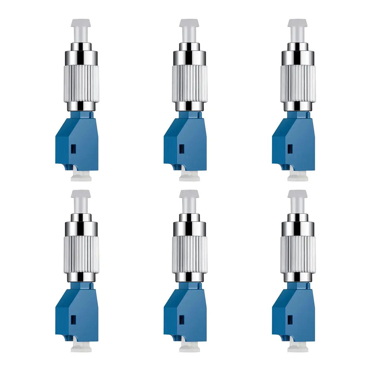 Moocci Fiber Adapter 6-Pack | Hybrid FC Male to LC Female | Single Mode 9/125um | Low Loss, High Precision - main product image