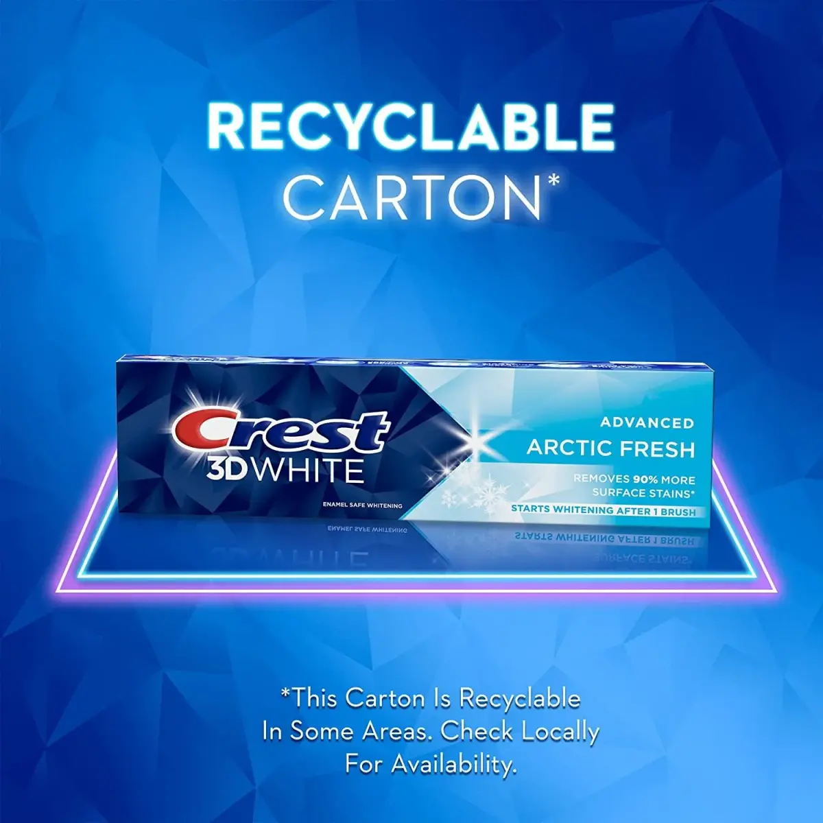 Crest 3D White Arctic Fresh Whitening Toothpaste 3.8 oz (112ml) Tubes | Removes 90% More Surface Stains - view 6