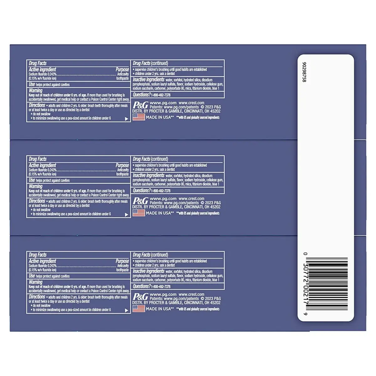 Crest 3D White Arctic Fresh Whitening Toothpaste 3.8 oz (112ml) Tubes | Removes 90% More Surface Stains - view 2