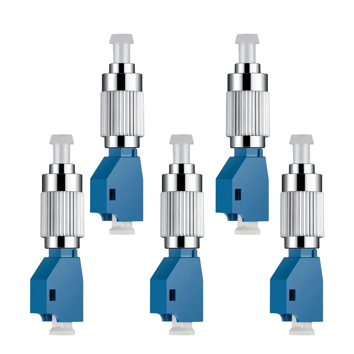 Moocci Fiber Adapter 5 Pack | Single Mode FC to LC Hybrid Connectors for Optical Fiber (120nm-1600nm) | Compatible with Optical Power Meter - main product image