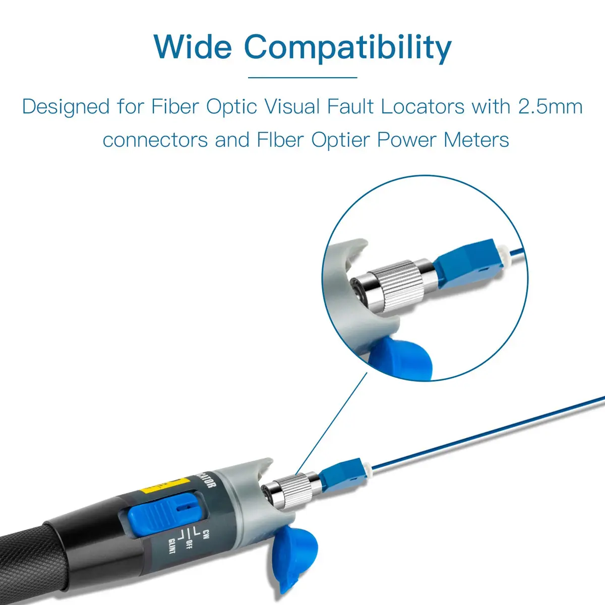 Moocci Fiber Adapter 5 Pack | Single Mode FC to LC Hybrid Connectors for Optical Fiber (120nm-1600nm) | Compatible with Optical Power Meter - view 5