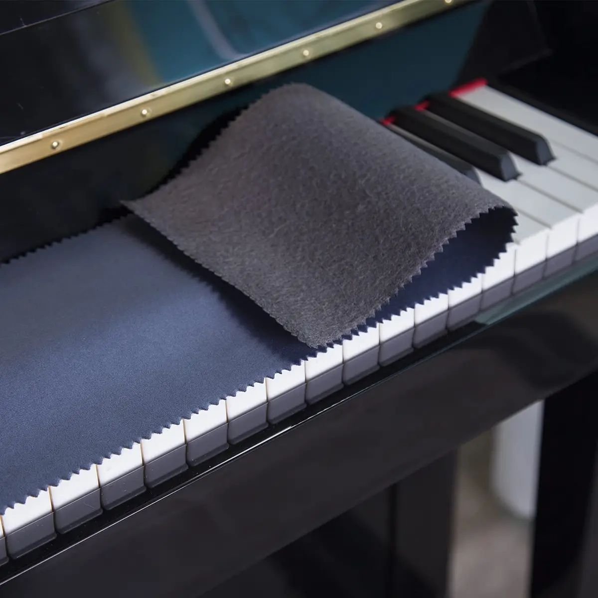 Mooson Piano Keyboard Anti-Dust Cover Dark Blue | High-Technology Fabric Key Cover Cloth for Upright, Electric & Grand Pianos (50 inches x 5.9 inches) - main product image