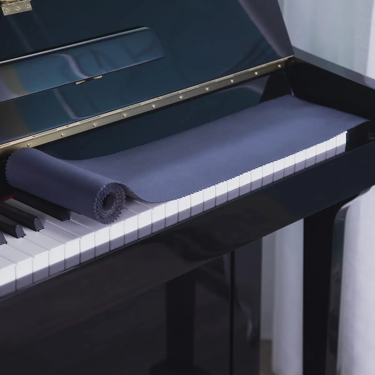 Mooson Piano Keyboard Anti-Dust Cover Dark Blue | High-Technology Fabric Key Cover Cloth for Upright, Electric & Grand Pianos (50 inches x 5.9 inches) - view 5