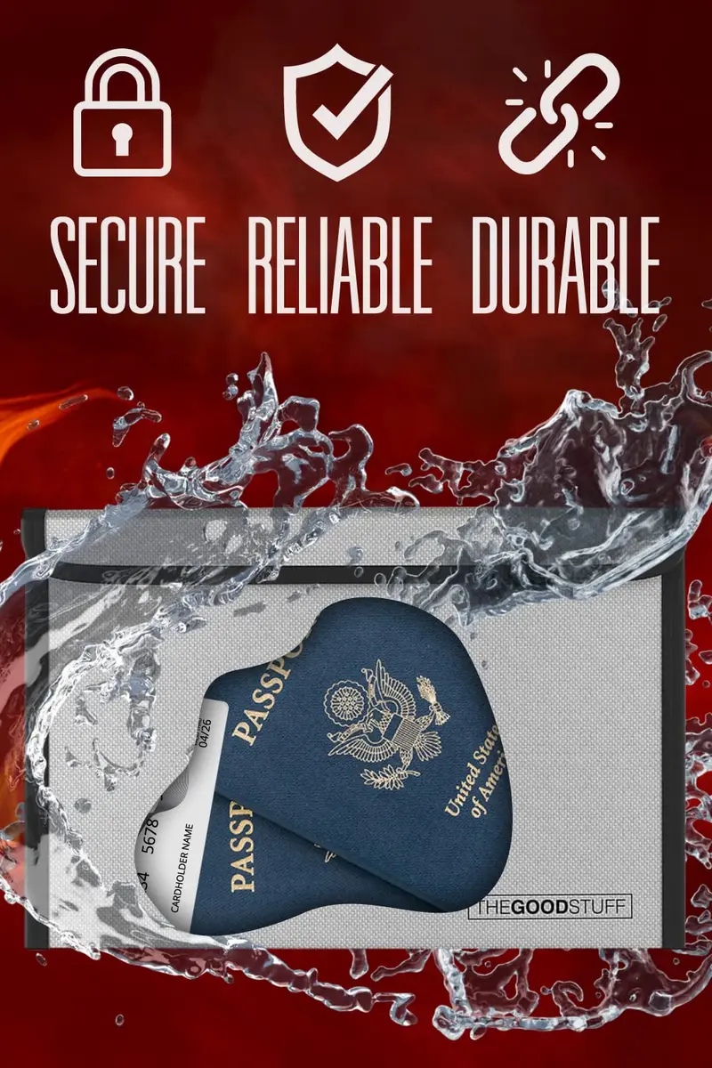 The Good Stuff Fireproof Cash Envelope 20.3cm (8 Inch) | Protects Cash, Passports, Jewelry Up to 2000°F - view 5