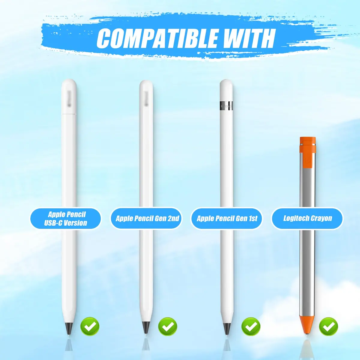 REEYEAR Black Input Pen Tips | Precise 0.78mm Fine Point Stylus Replacement for Apple Pencil 1st & 2nd Gen, Durable Copper Material, 2 Pack - view 6